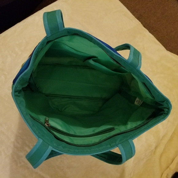 September Embellished Green Tote Bag - Picture 3 of 4